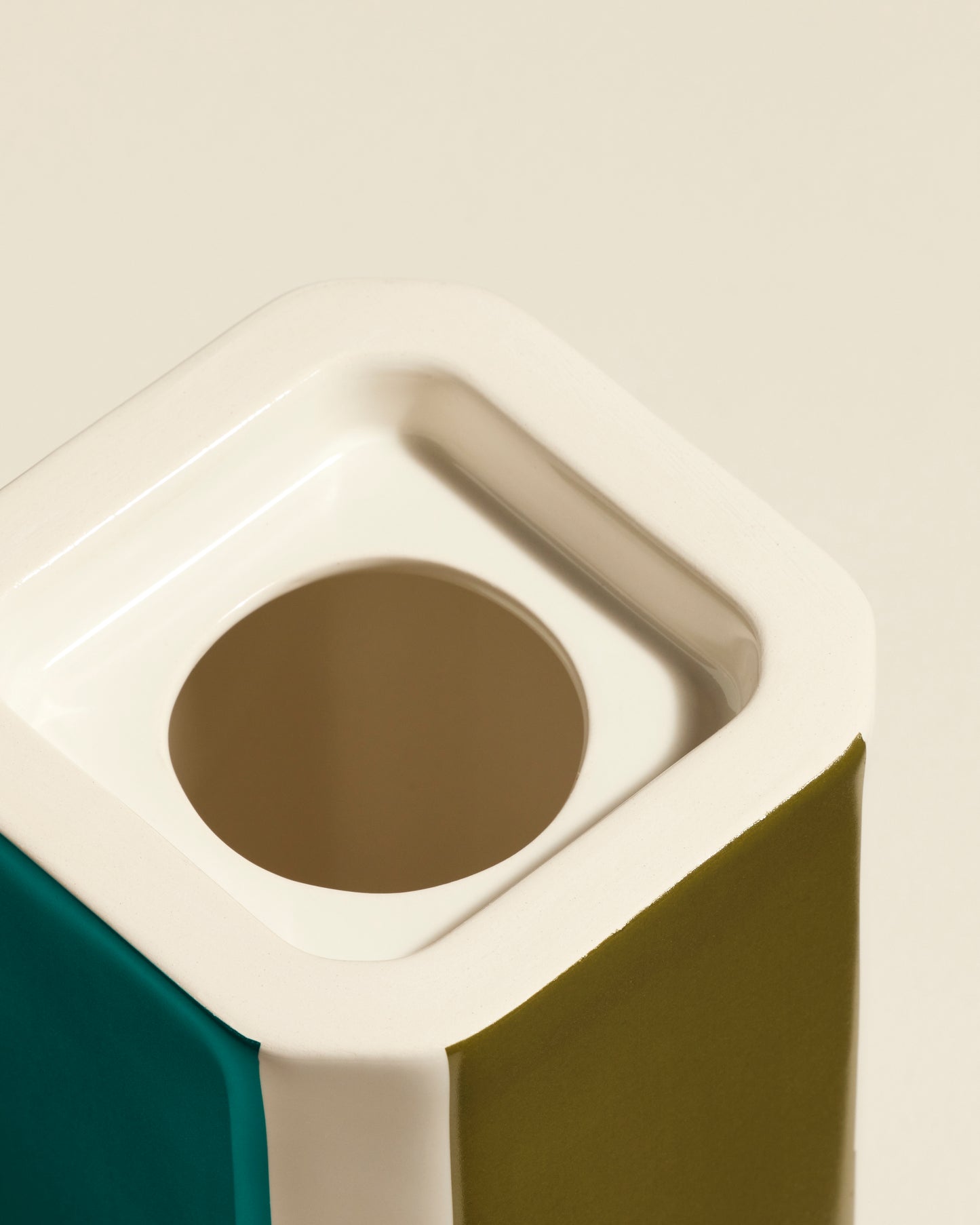 Vase Facettes - Tricolore design, céramique Maison Sarah Lavoine Bleu Sarah / Mousse Céramique 9,2 cm 16 cm 3