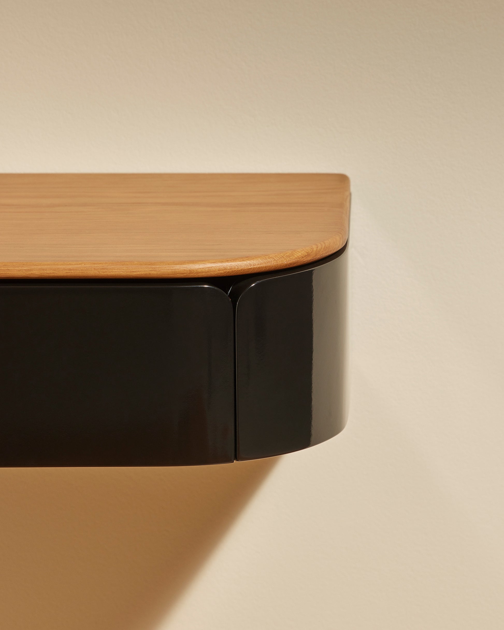 Console murale Equilibre - Noir design Maison Sarah Lavoine Noir Chêne  45 cm 13 cm 3