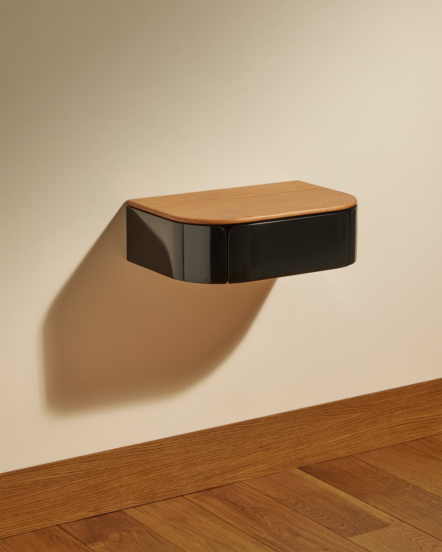 Console murale Equilibre - Noir design Maison Sarah Lavoine Noir Chêne  45 cm 13 cm 4