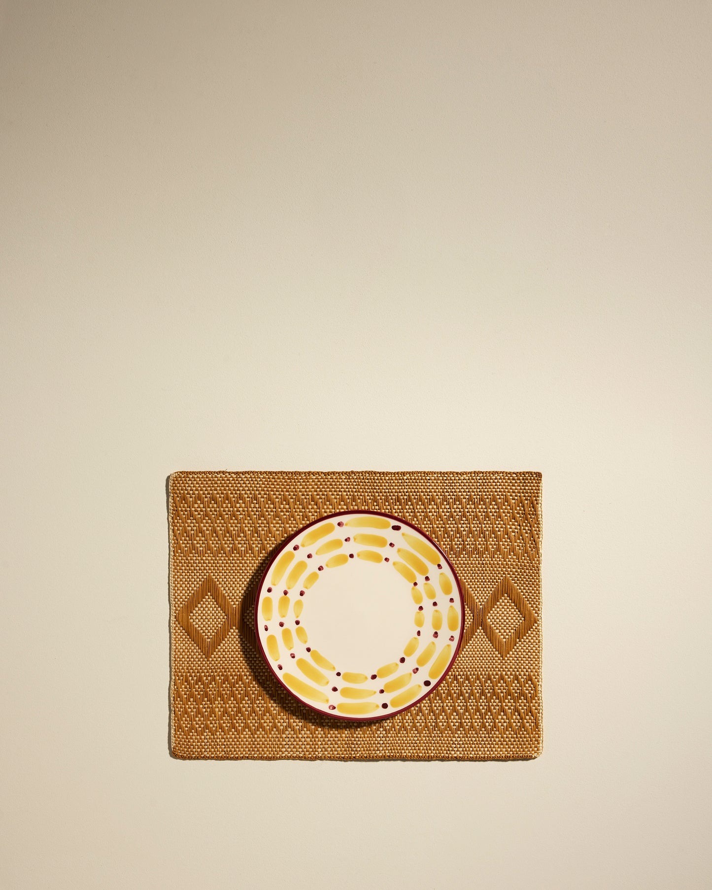 Set de table Iraca - Ocre design Maison Sarah Lavoine Désert Palmier 39 cm 29 cm 3