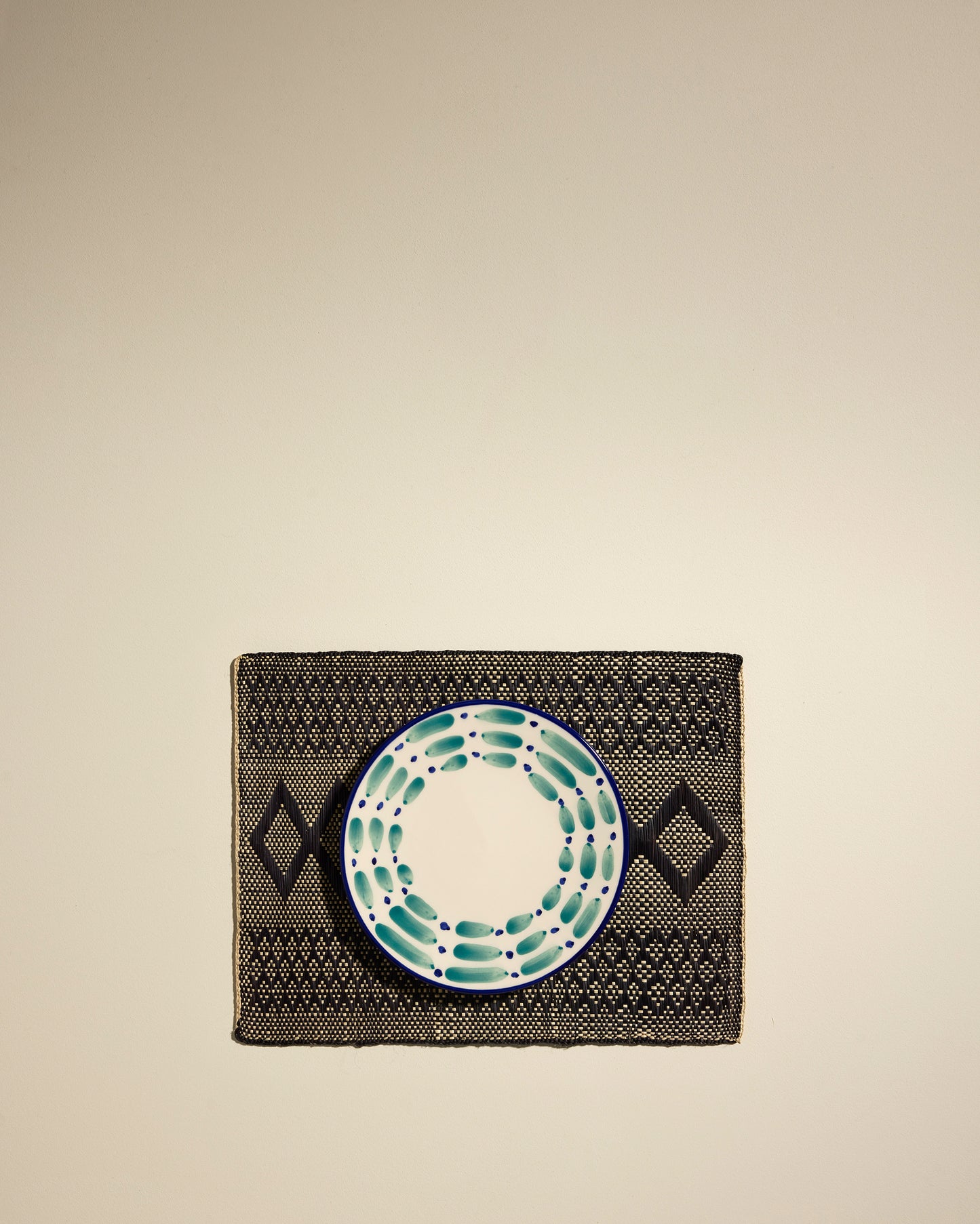 Set de table Iraca - Noir design Maison Sarah Lavoine Noir Palmier 39 cm 29 cm 3