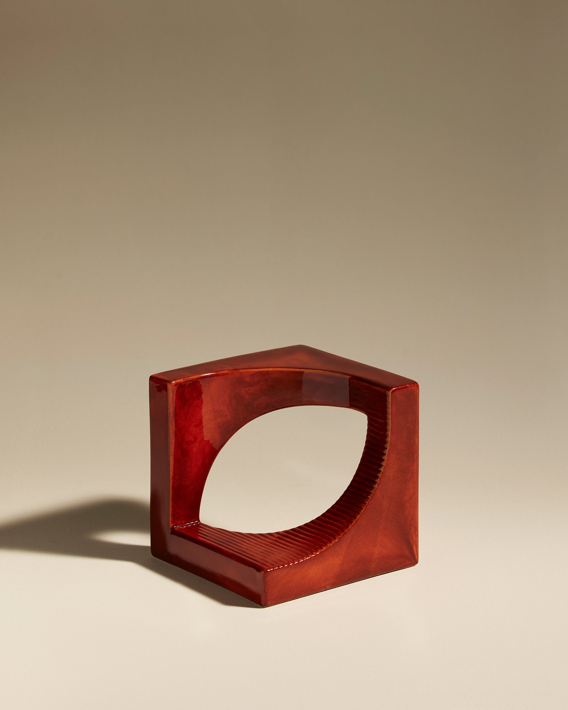 Serre-livre union - Ecorce design Maison Sarah Lavoine Noisette Céramique  15.5 cm 16 cm 2