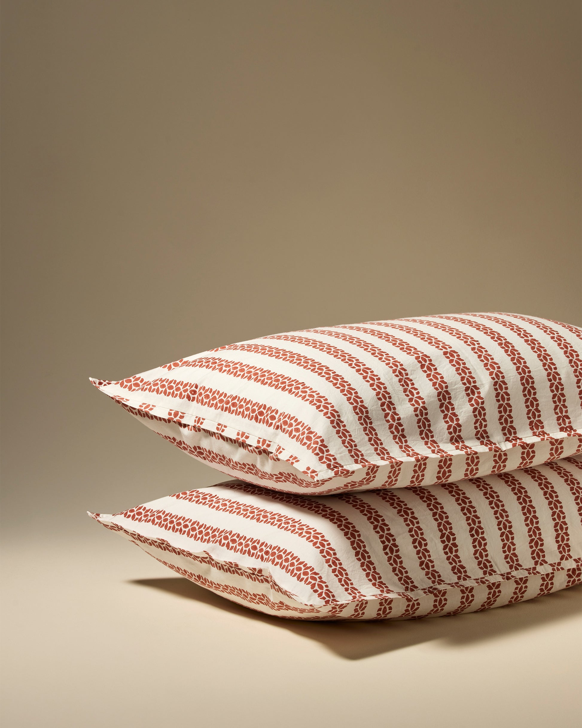 Lot de 2 taies d'oreillers Sierra - Terracotta haut de gamme Maison Sarah Lavoine Terracotta Coton  70 cm 50 cm 3