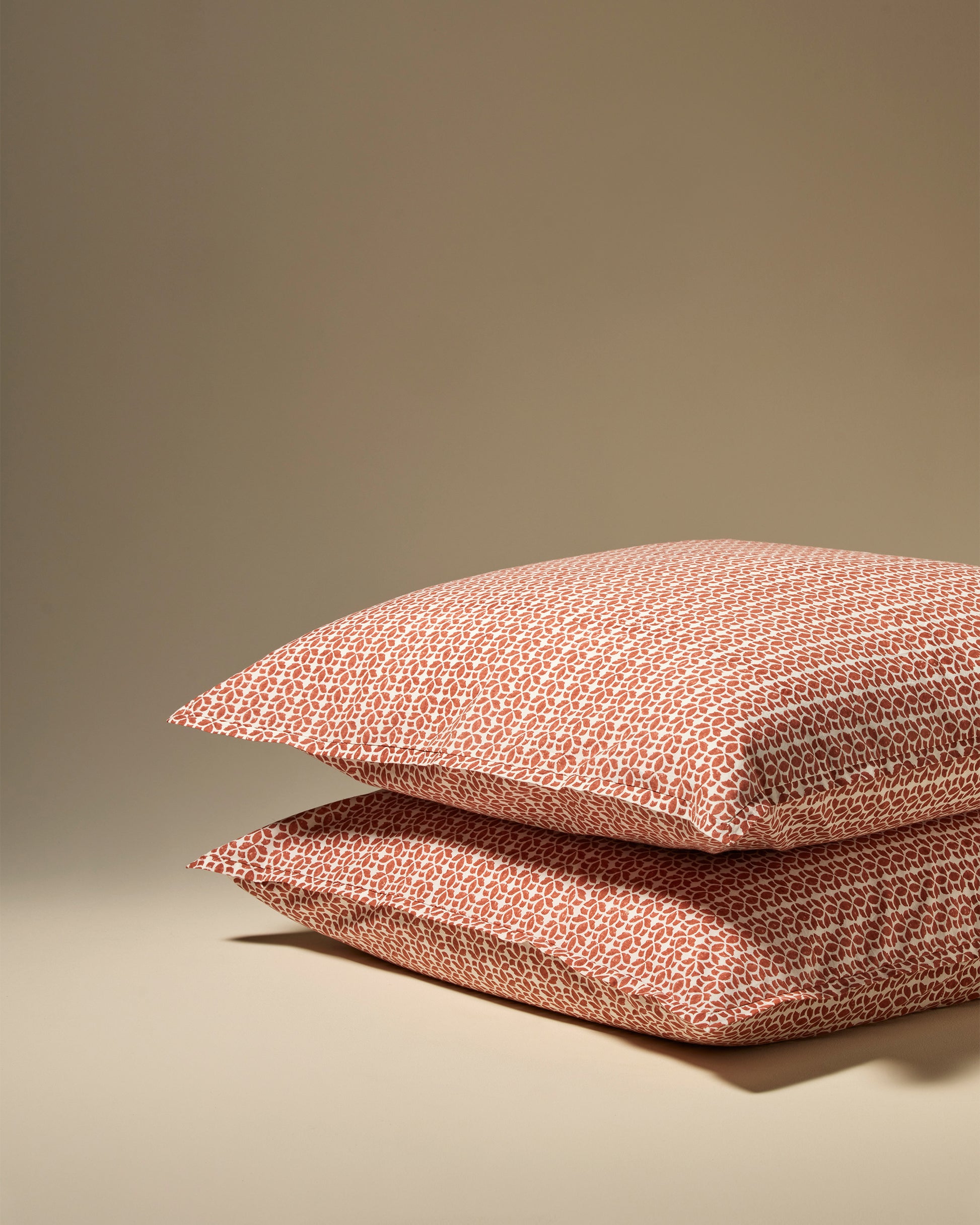 Lot de 2 taies d'oreillers Sierra - Terracotta haut de gamme Maison Sarah Lavoine Terracotta Coton  65 cm 65 cm 3