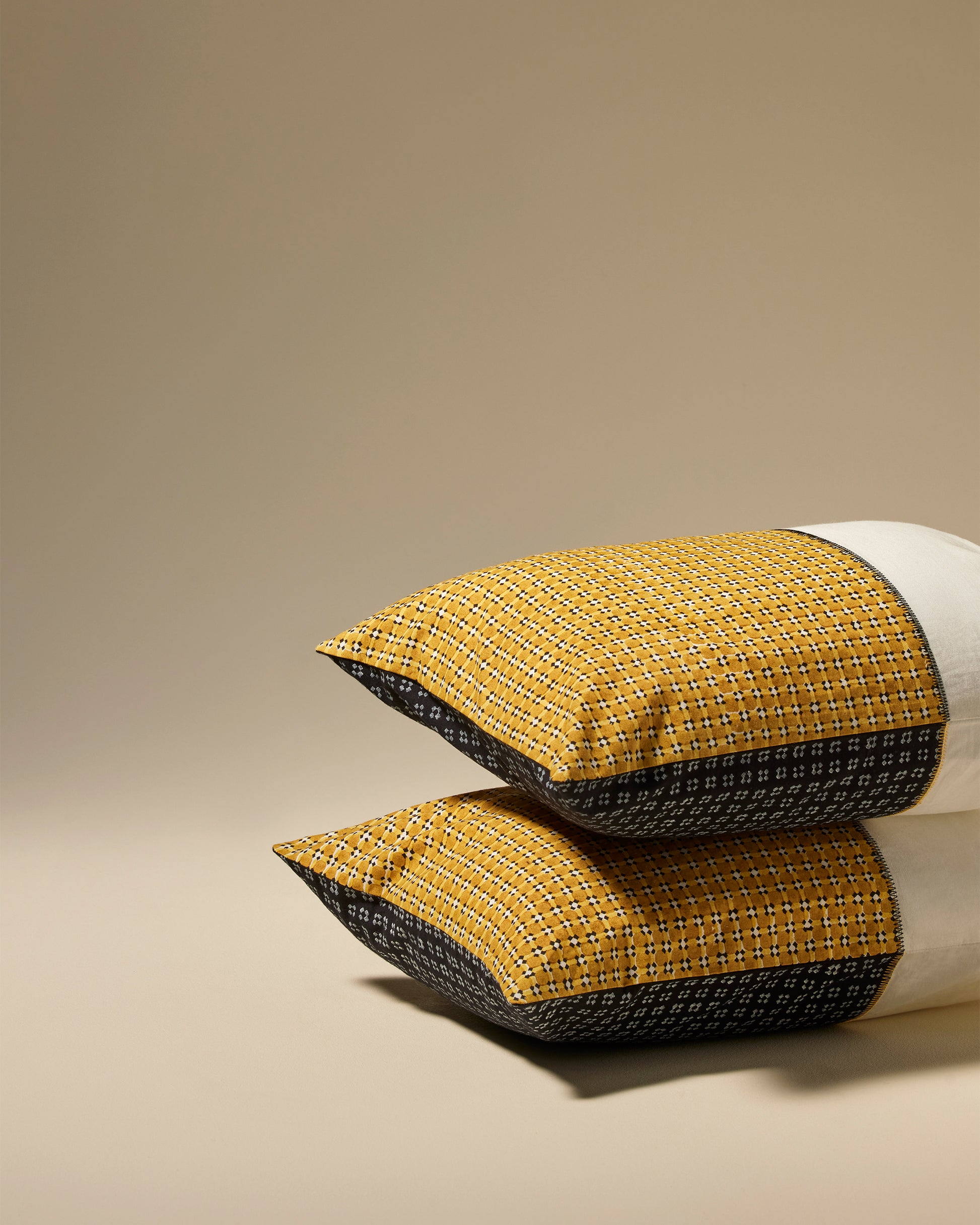 Lot de 2 taies d'oreillers Azulejos - Désert haut de gamme Maison Sarah Lavoine Désert Coton  40 cm 30 cm 3