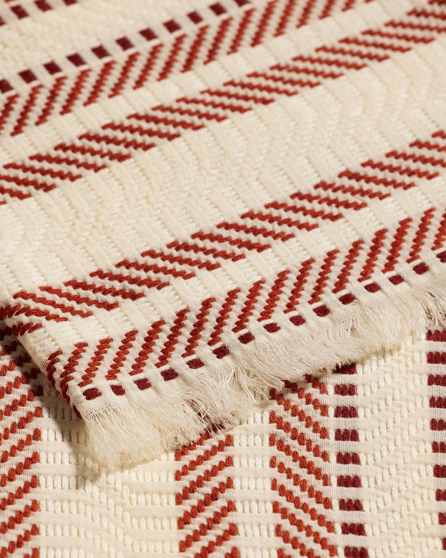 Plaid Arroz - Terracotta luxe Maison Sarah Lavoine Terracotta Viscose 220 cm 150 cm 3