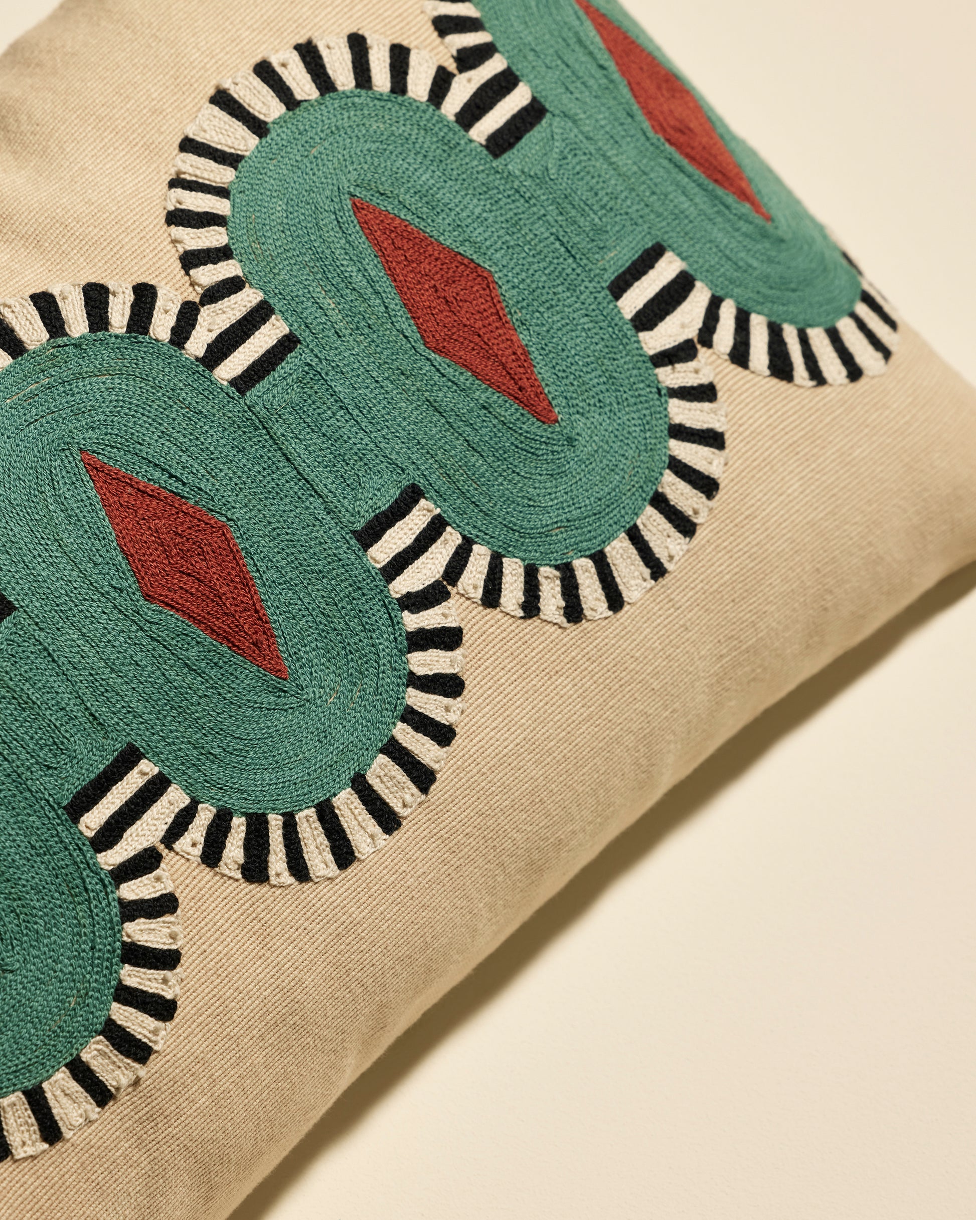 Coussin Carat - Amazonite design Maison Sarah Lavoine Amazonite Coton  50 cm 30 cm 2