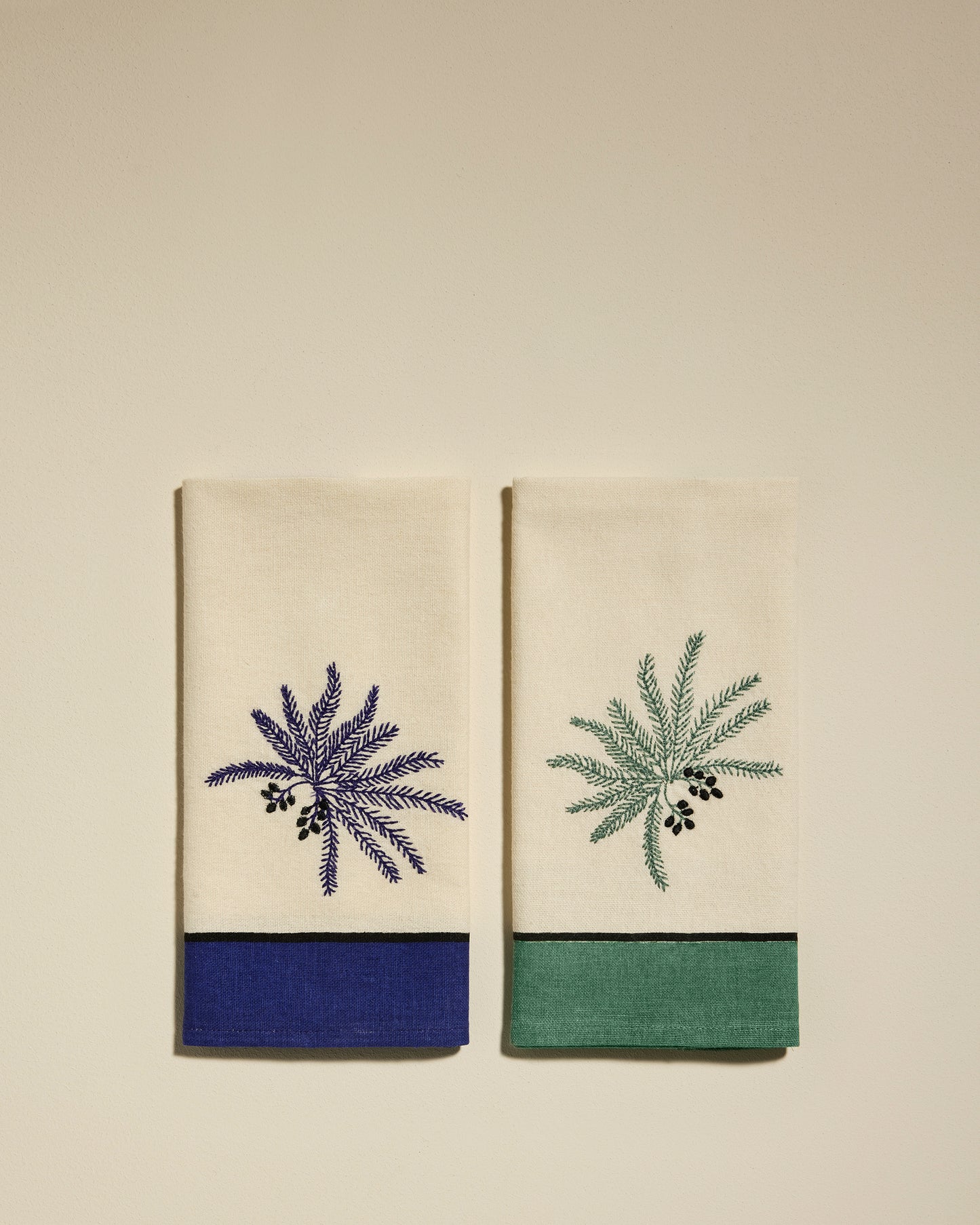 Duo serviettes de table Phoenix - Outremer chic Maison Sarah Lavoine Outremer Coton  45 cm 45 cm 1