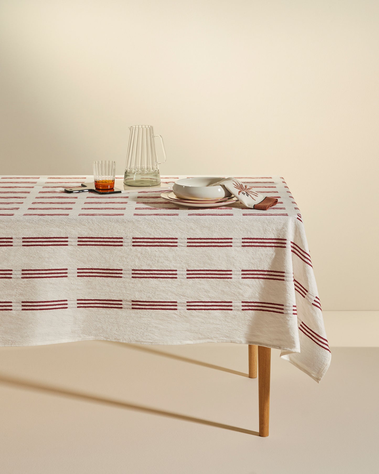 Nappe Rideau Escale - Terracotta haut de gamme Maison Sarah Lavoine Terracotta Coton  350 cm 175 cm 1