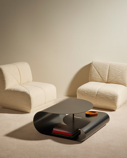 Gégé coffee table - Black design Maison Sarah Lavoine Black Steel 90 cm 35 cm 2