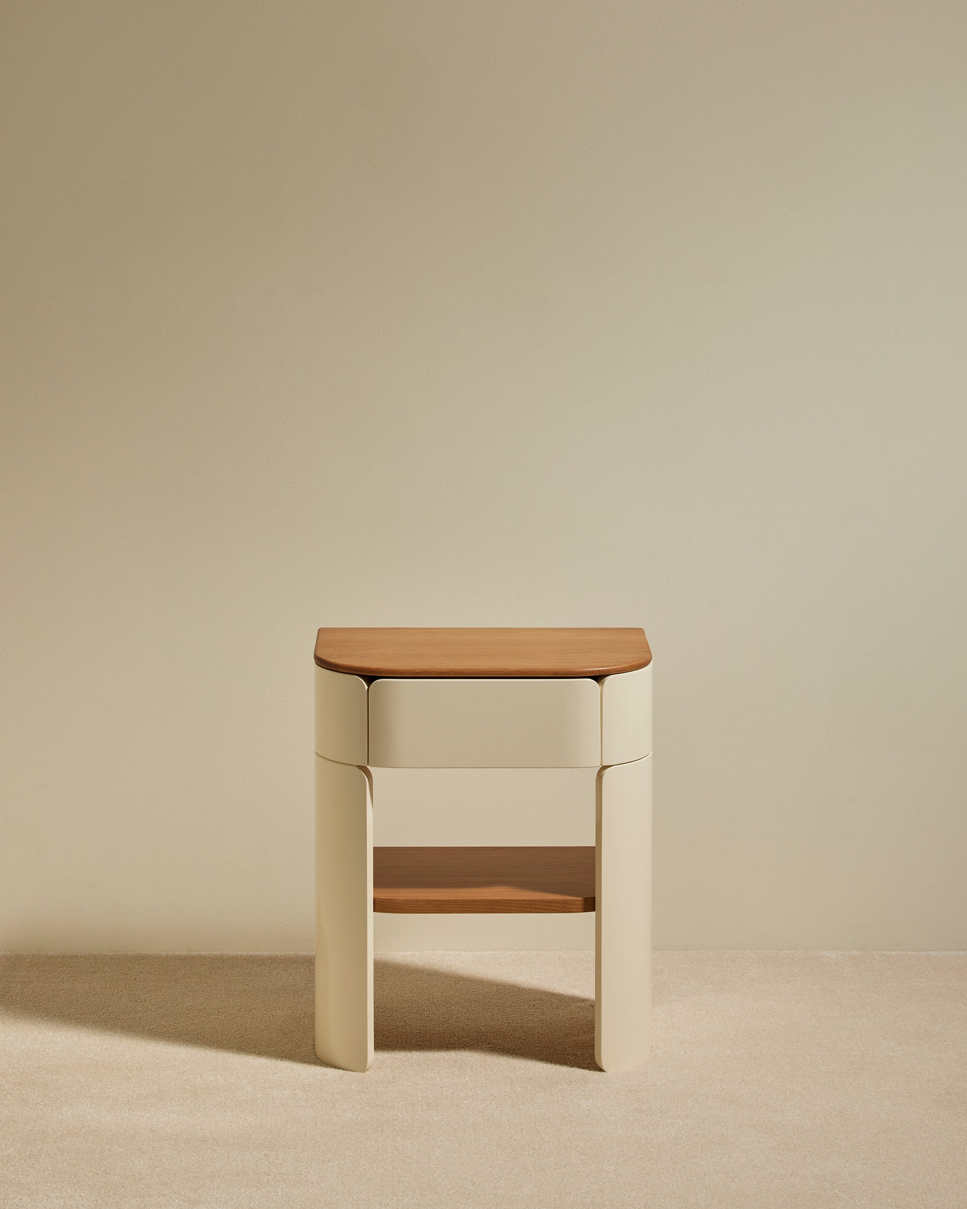 Table de chevet Equilibre - Ecru design Maison Sarah Lavoine Ecru Chêne  45 cm 55 cm 1