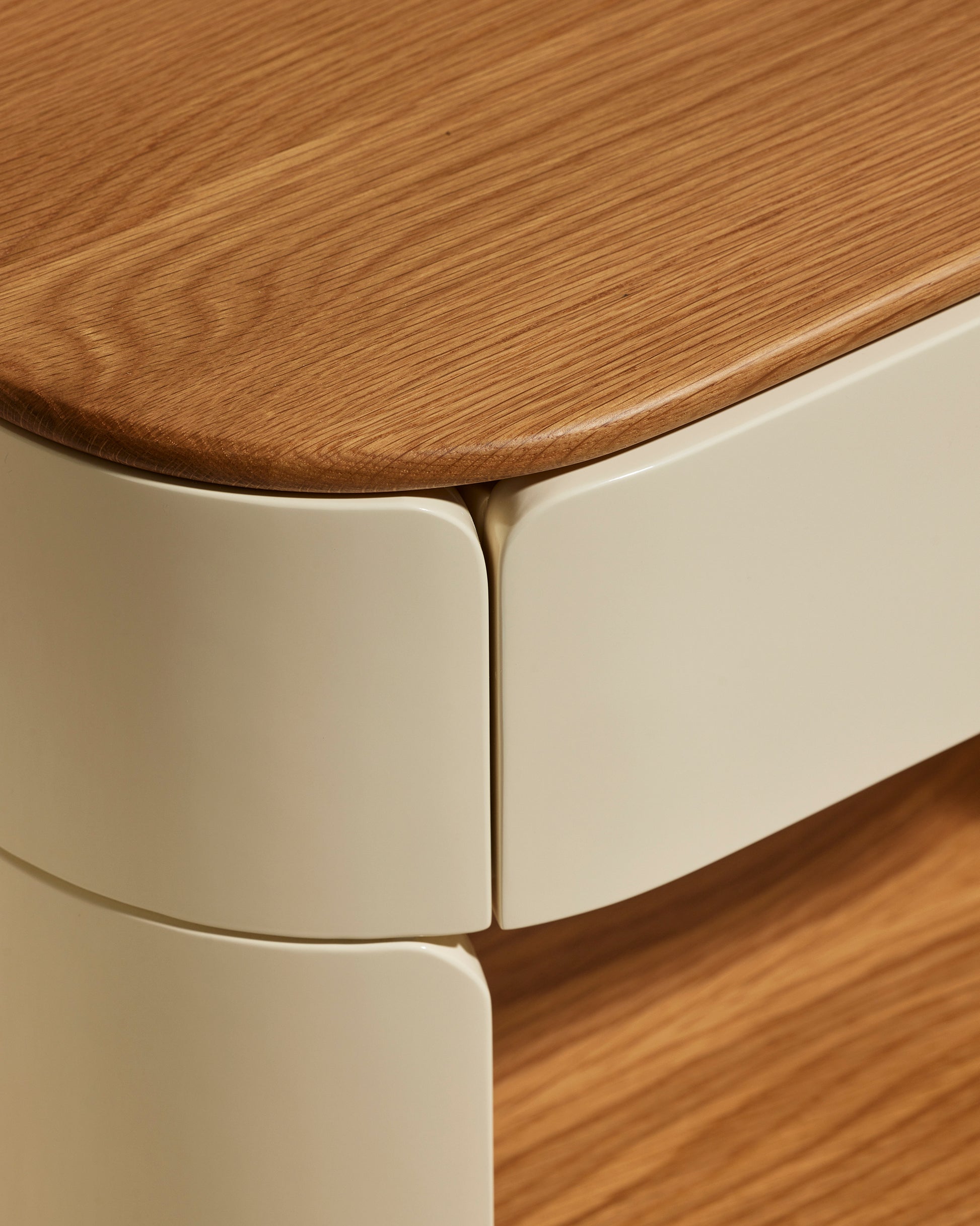 Table de chevet Equilibre - Ecru design Maison Sarah Lavoine Ecru Chêne  45 cm 55 cm 3