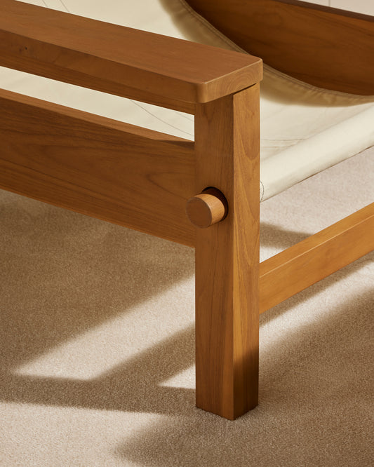 Fauteuil Graney - Ecru design Maison Sarah Lavoine Ecru Teak 90 cm 83 cm 4