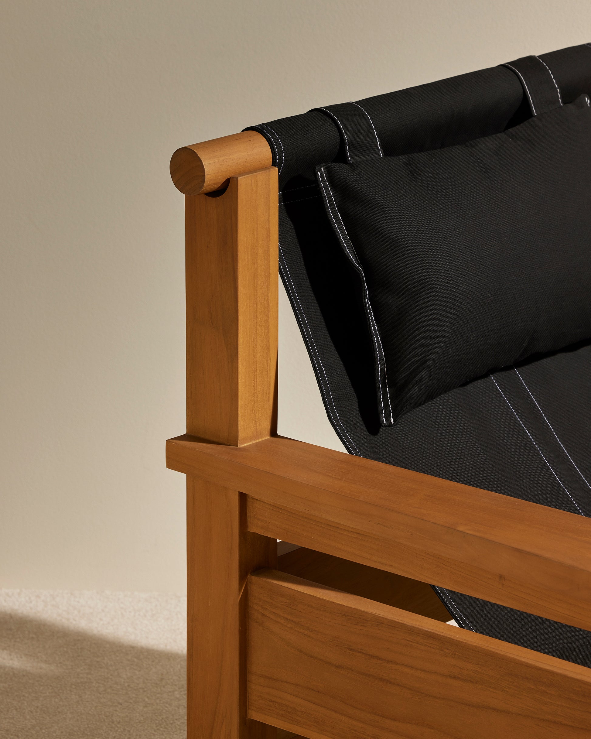 Fauteuil Graney - Noir design Maison Sarah Lavoine Noir Teak  90 cm 83 cm 4