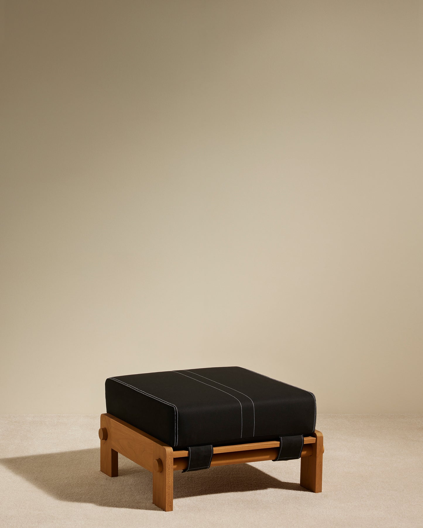 Pouf Graney - Noir design Maison Sarah Lavoine Noir Teak 55 cm  35 cm  3