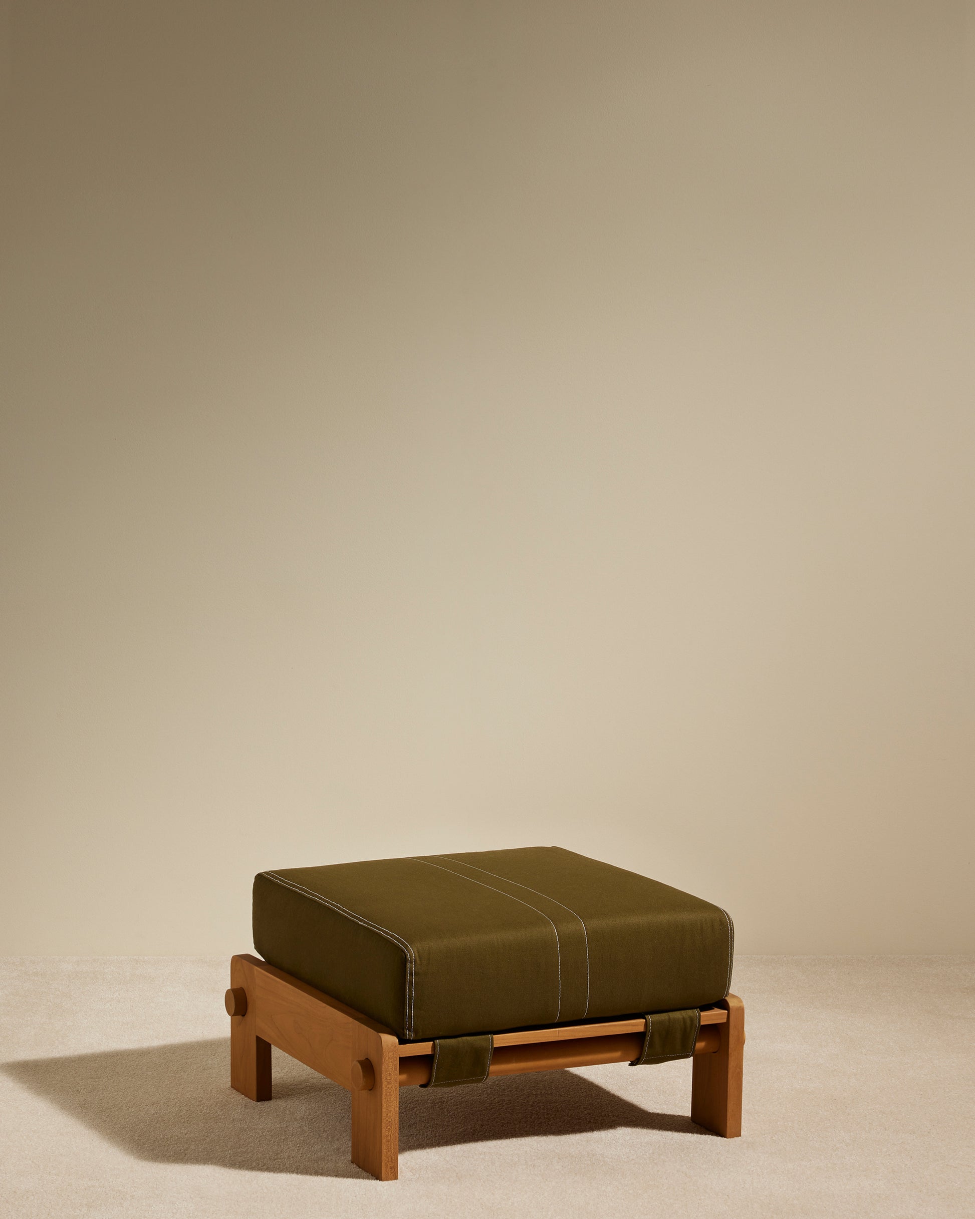 Pouf Graney - Safari design Maison Sarah Lavoine Safari Teak 55 cm  35 cm  2