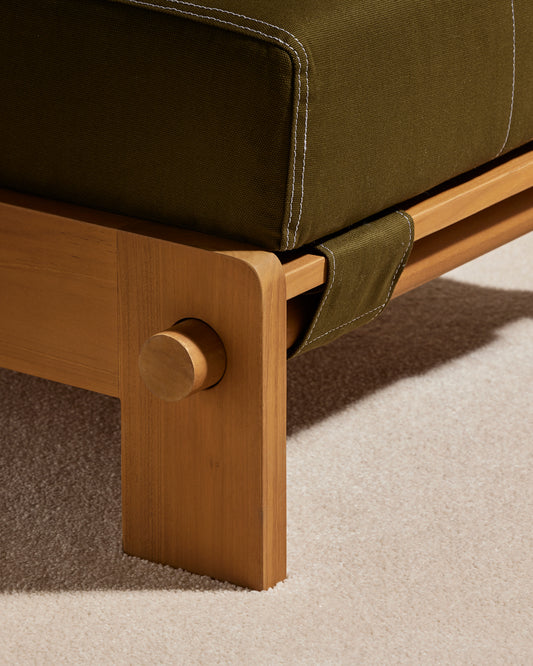 Pouf Graney - Safari design Maison Sarah Lavoine Safari Teak 55 cm 35 cm 3