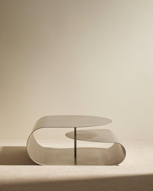 Table basse Gégé - Inox brossé design Maison Sarah Lavoine Inox brossé Inox brossé 90 cm 35 cm 3