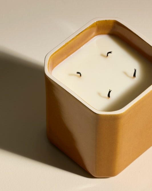 Bougie Facettes - Bois de Santal 3 - Décoration Design