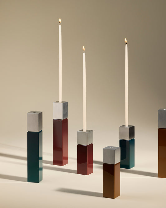 Bougeoir Oscar - Carmin 4 - Décoration Design