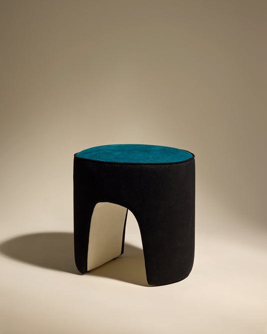 Pouf Léa - Bleu Sarah