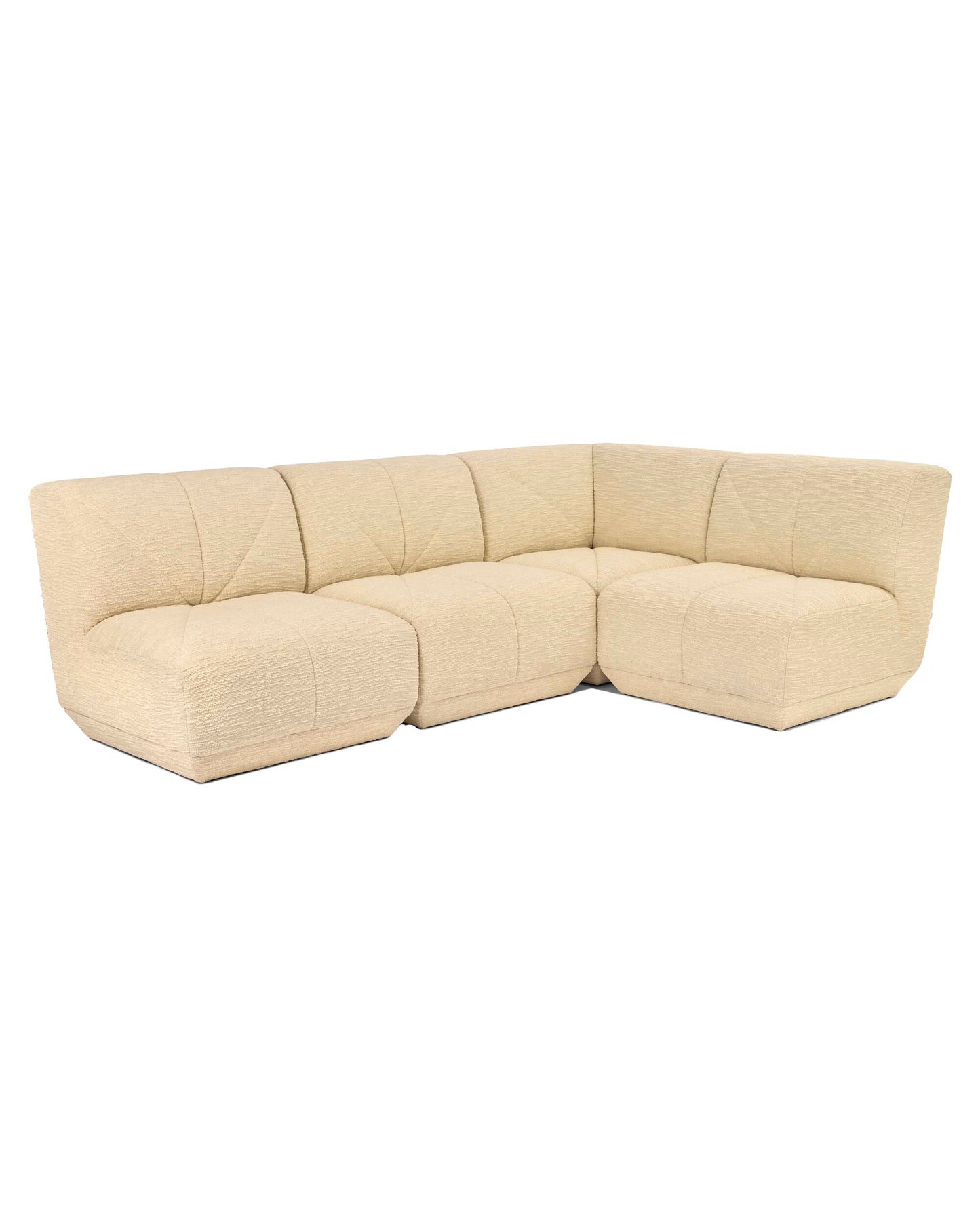 Chauffeuse d'Angle Chill - Ecru design Maison Sarah Lavoine Ecru Laine bouclée 7
