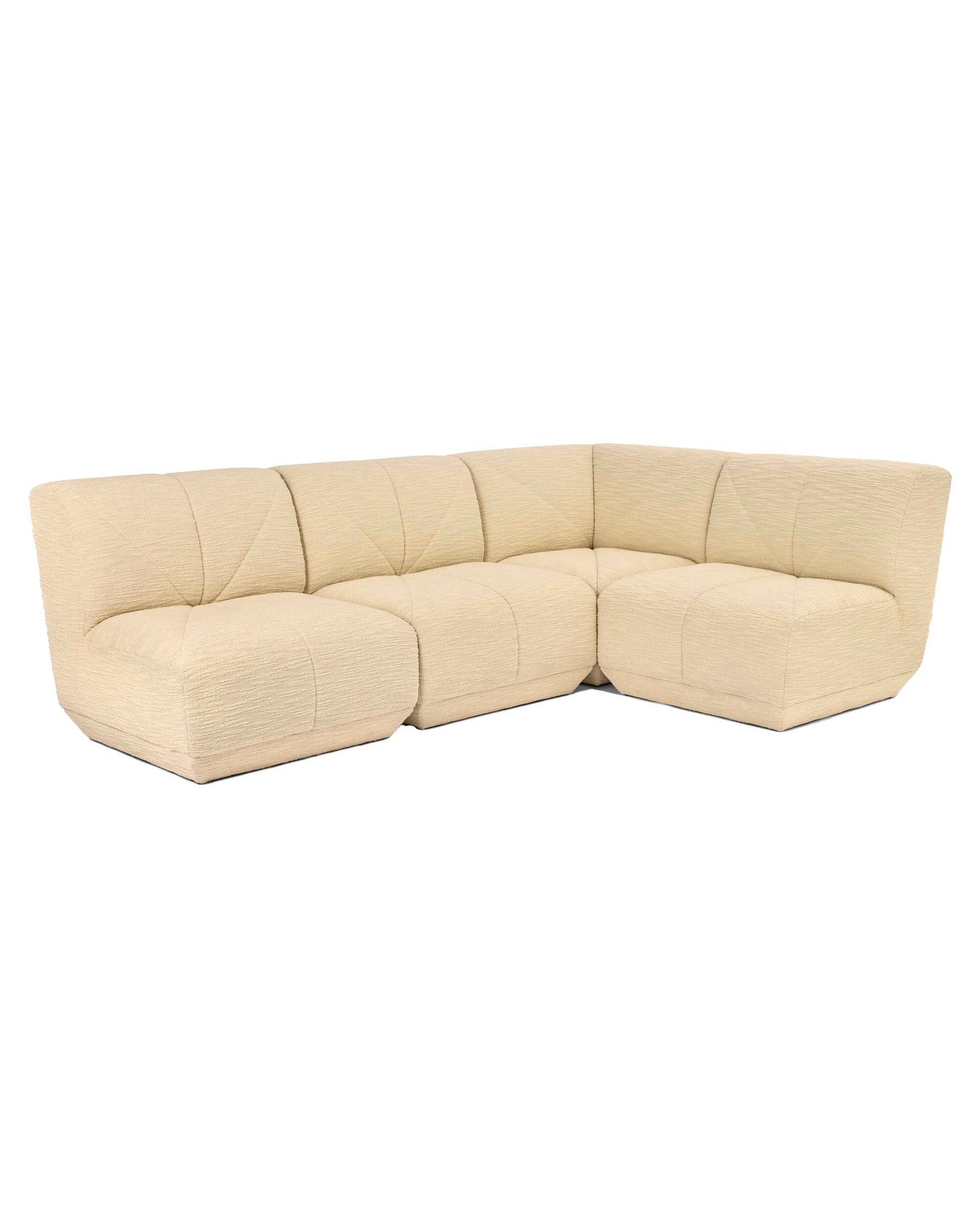 Chauffeuse d'Angle Chill - Ecru design Maison Sarah Lavoine Ecru Laine bouclée   7