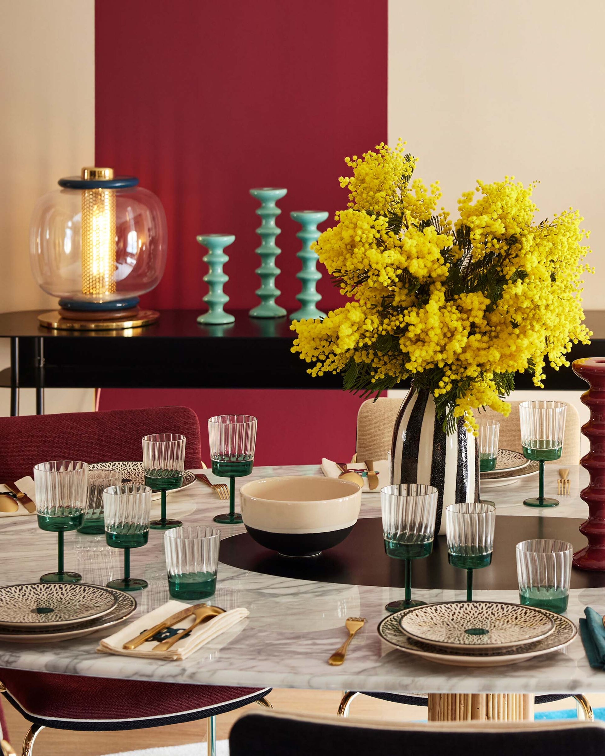 Table ronde Riviera Marbre Blanc design Maison Sarah Lavoine Blanc Marbre 135 cm 74 cm 3