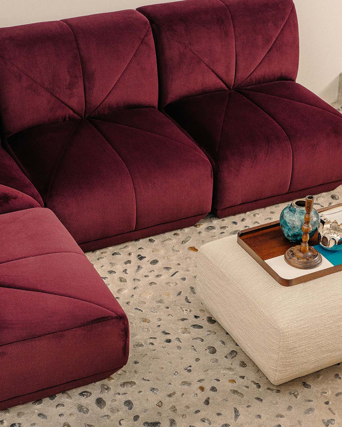 Chauffeuse Chill - Cassis design Maison Sarah Lavoine Cassis Velours   8