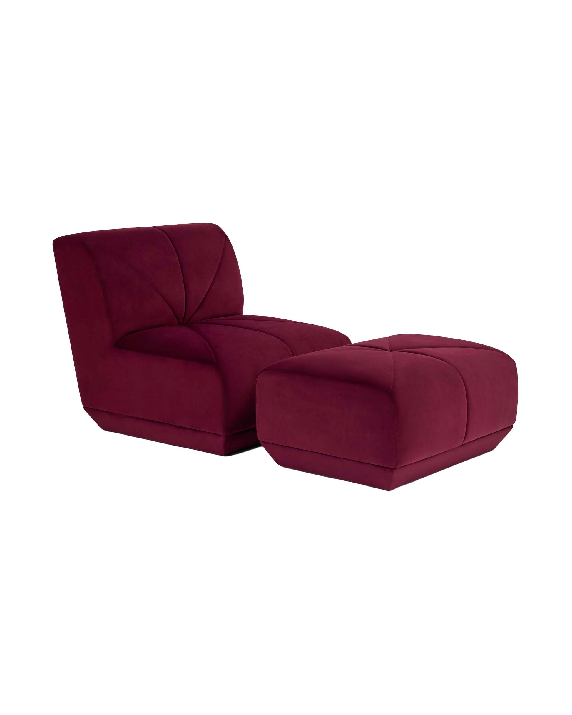 Pouf Chill - Cassis design Maison Sarah Lavoine Cassis Velours 85 cm  7