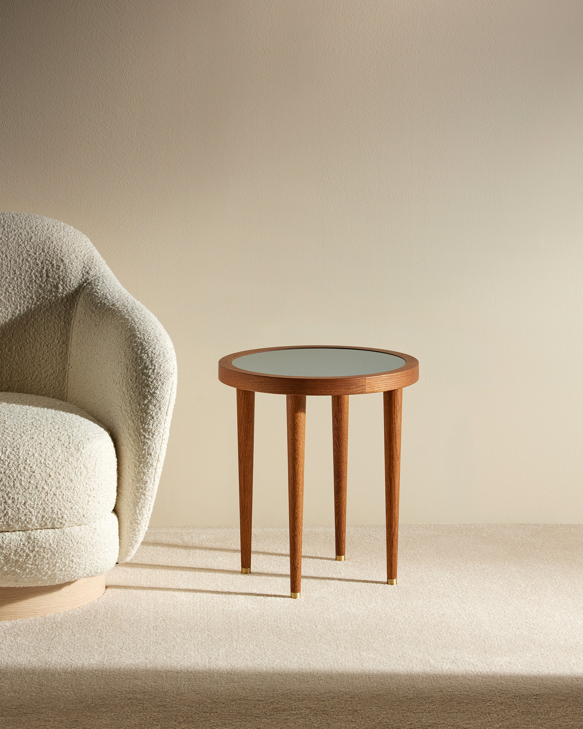 Table basse ronde Puzzle - Bleu Sarah design Maison Sarah Lavoine Bleu Sarah Chêne  45 cm 6