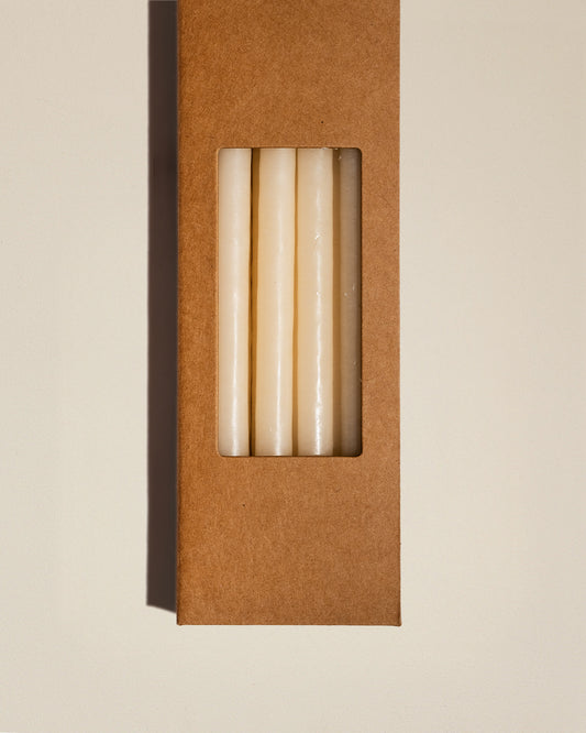Thin candles - Ecru