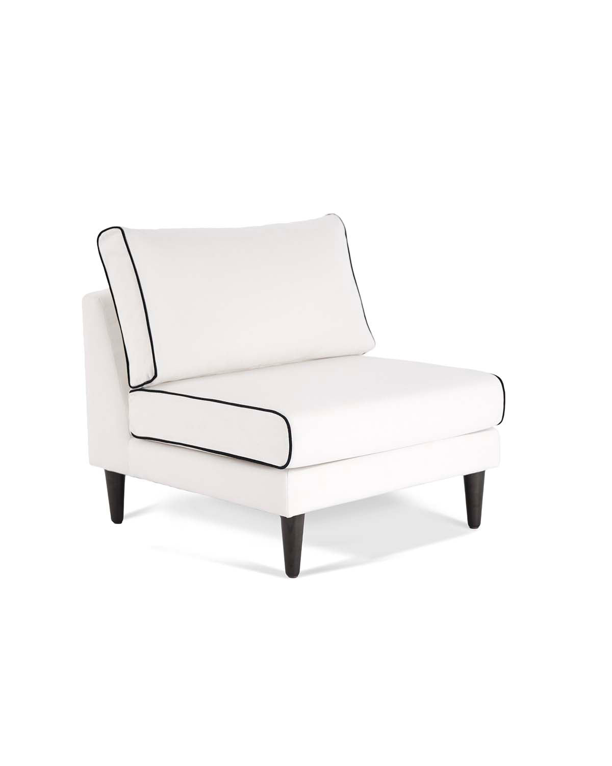 Chauffeuse Noa - Blanc / Noir design Maison Sarah Lavoine Blanc / Noir Coton 80 cm 80 cm 2