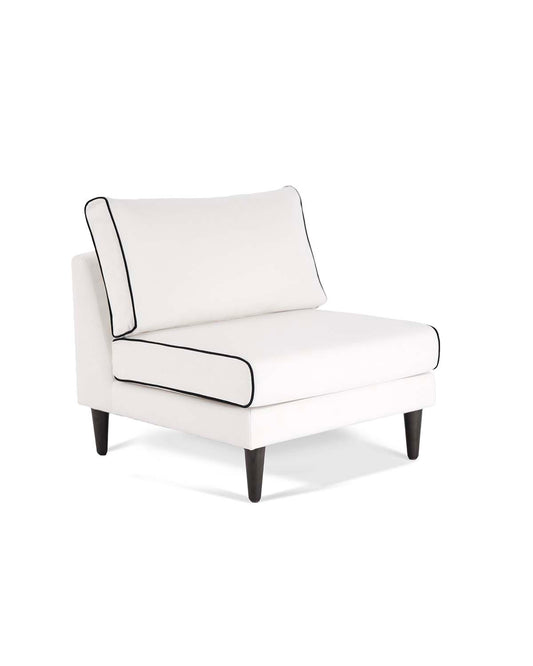 Chauffeuse Noa - Blanc / Noir design Maison Sarah Lavoine Blanc / Noir Coton 80 cm 80 cm 2