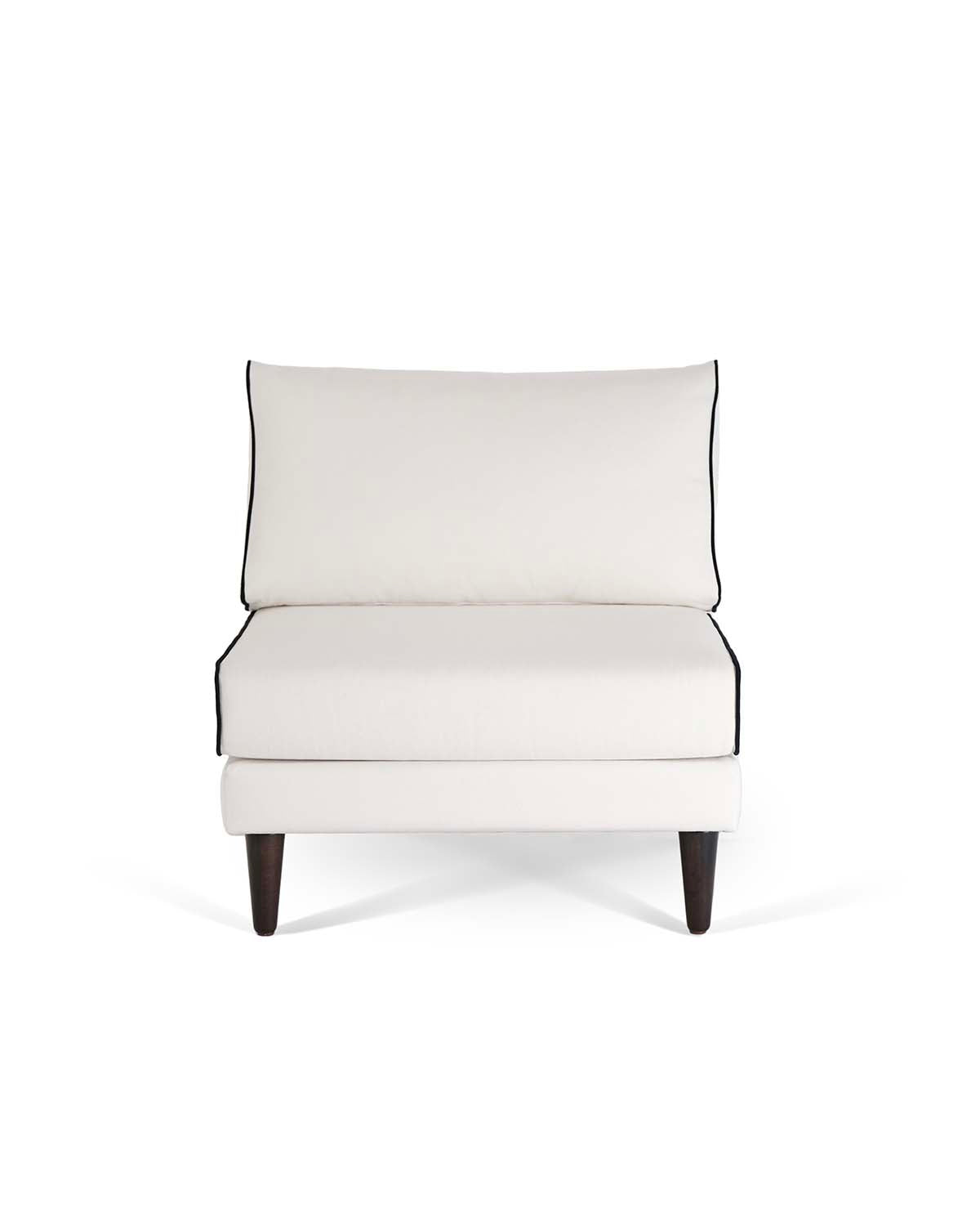 Chauffeuse Noa - Blanc / Noir design Maison Sarah Lavoine Blanc / Noir Coton 80 cm 80 cm 1