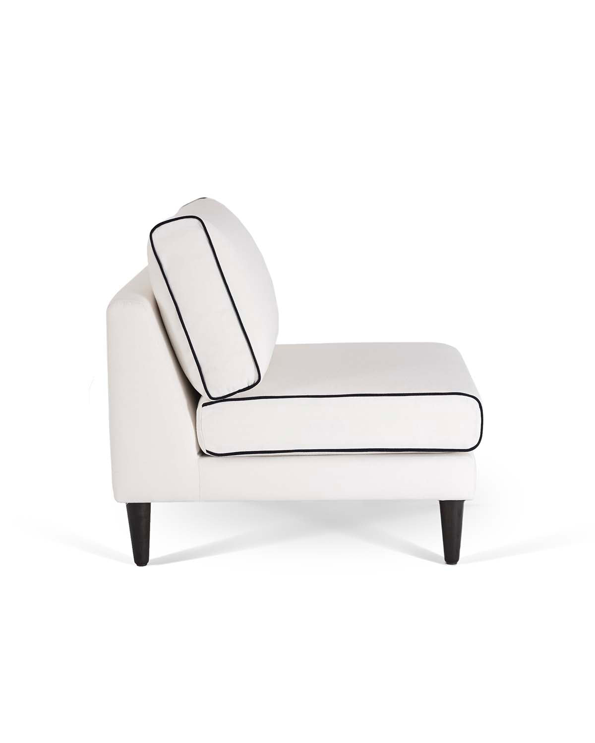 Chauffeuse Noa - Blanc / Noir design Maison Sarah Lavoine Blanc / Noir Coton 80 cm 80 cm 3