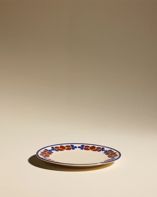 Assiette plate Flore - Outremer design Maison Sarah Lavoine Outremer Grès   1