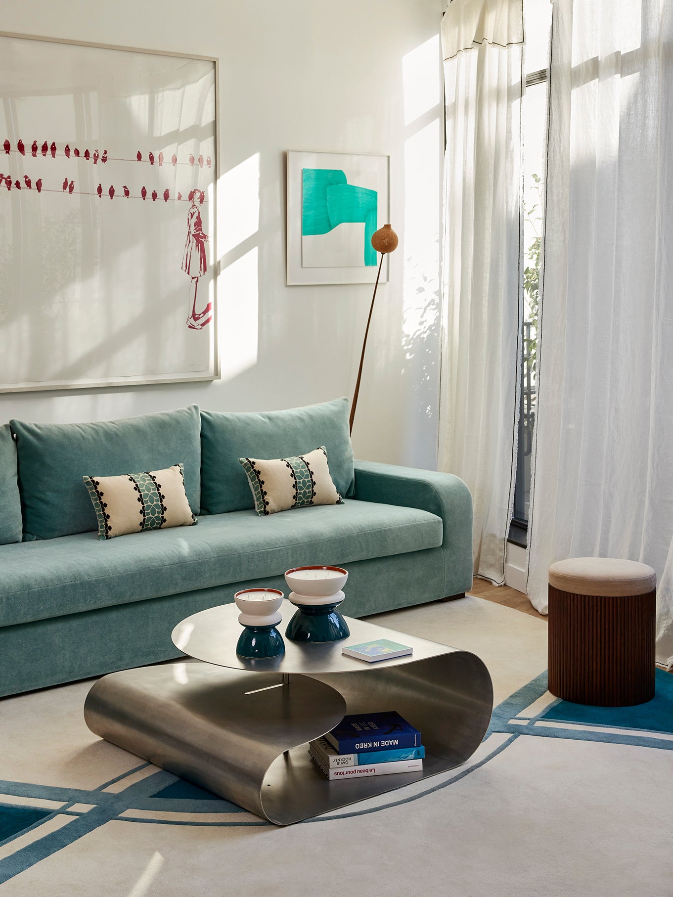 Coussin Flore - Amazonite design Maison Sarah Lavoine Amazonite Coton  50 cm 30 cm 5