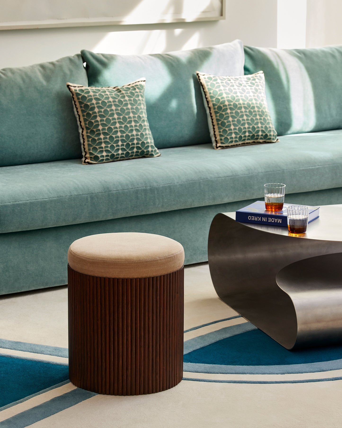 Pouf Riviera - Beige design Maison Sarah Lavoine Beige Rotin  45 cm 2