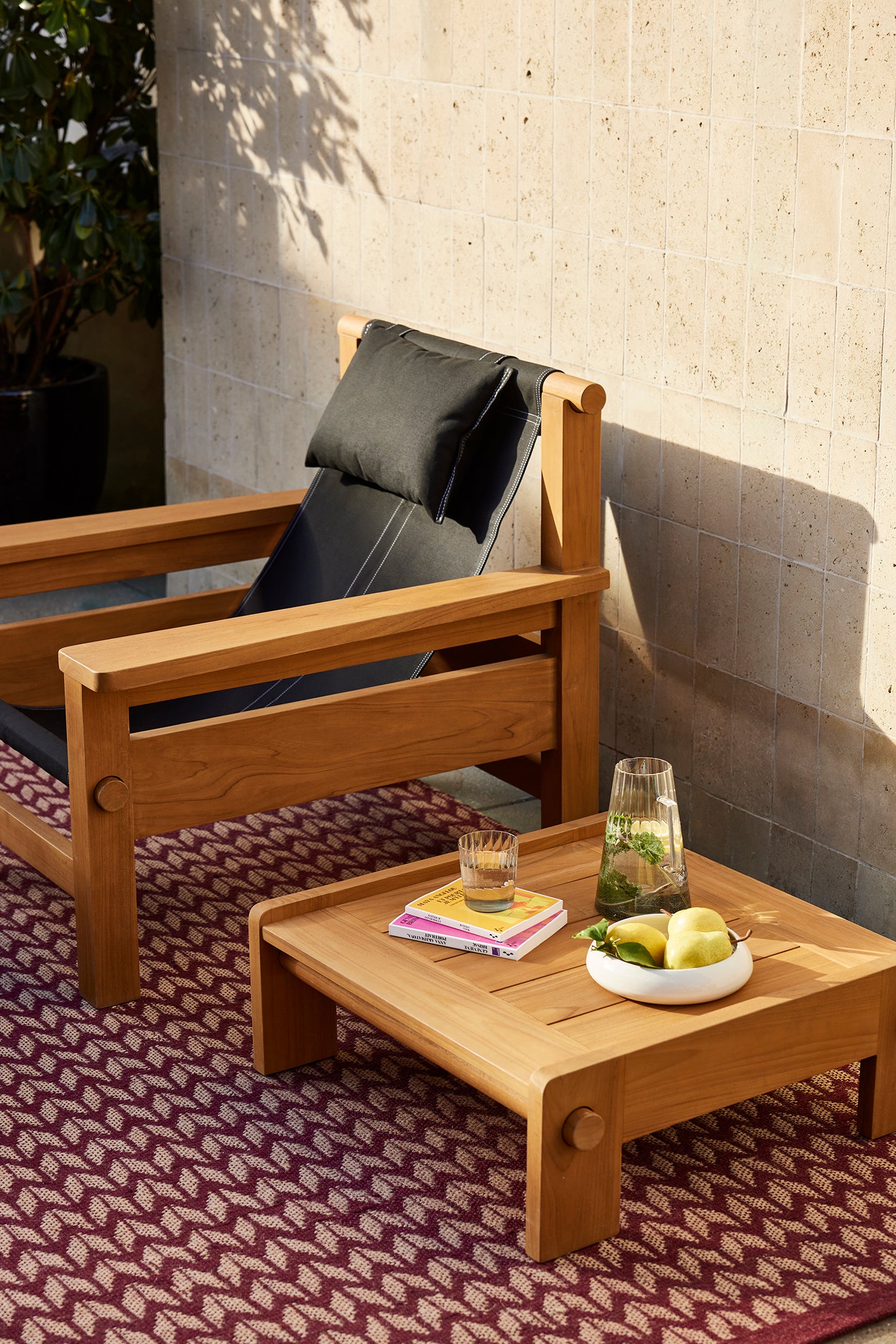 Fauteuil Graney - Safari design Maison Sarah Lavoine Safari Teak 90 cm 83 cm 6