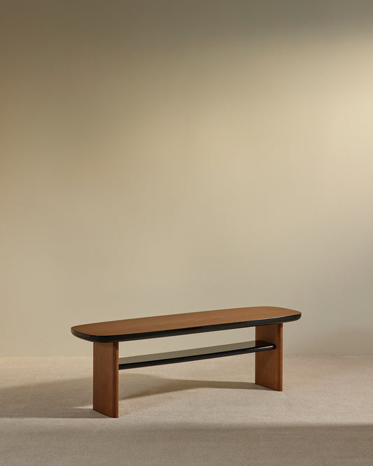 Banc Equilibre - Noir design Maison Sarah Lavoine Noir Chêne 140 cm 45 cm 3