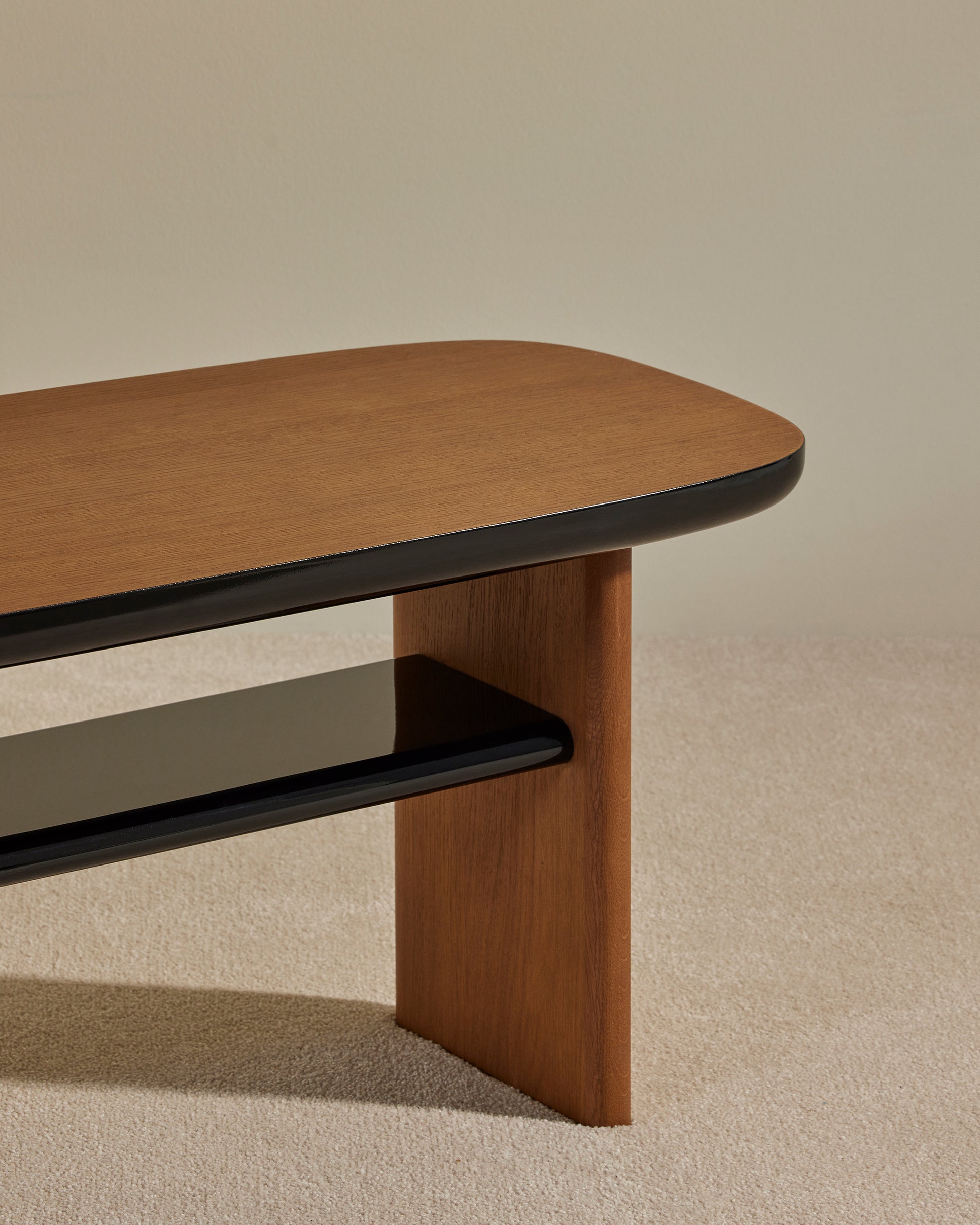 Banc Equilibre - Noir design Maison Sarah Lavoine Noir Chêne  140 cm 45 cm 4