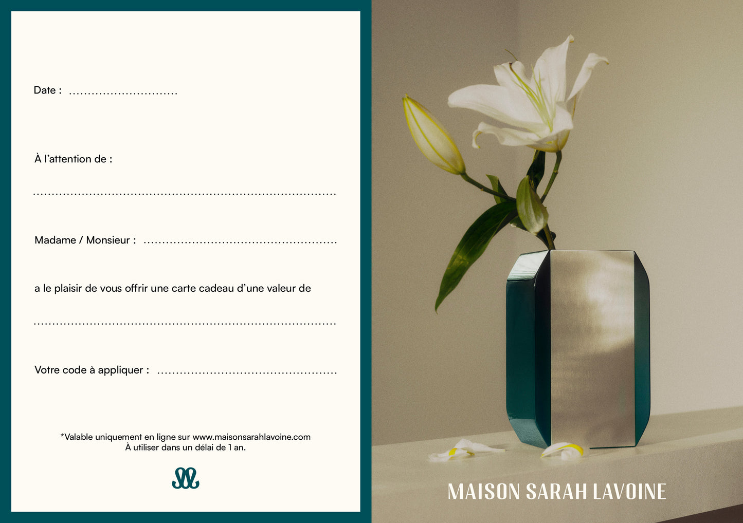The Maison Sarah Lavoine gift card