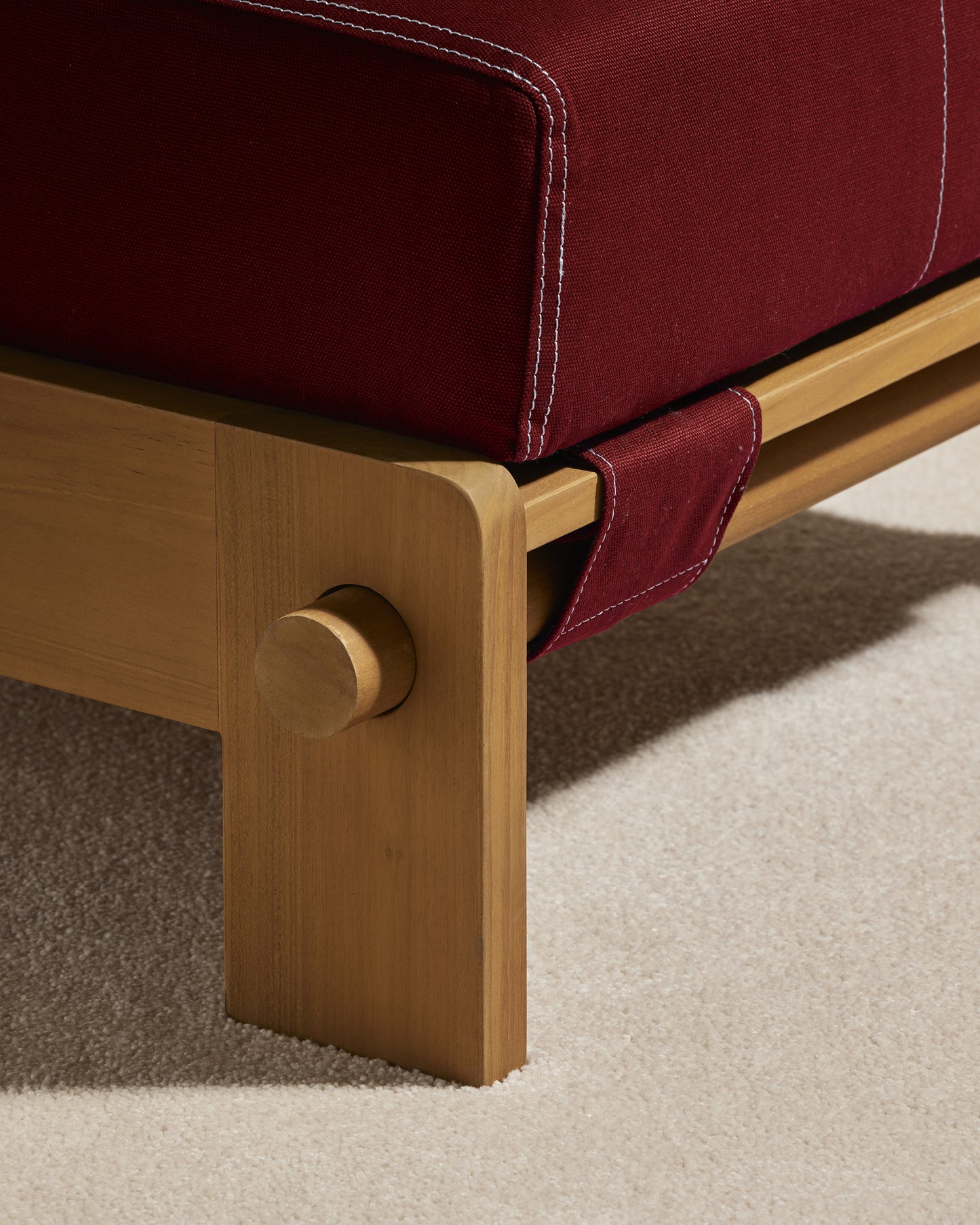 Pouf Graney - Carmin design Maison Sarah Lavoine Carmin  Teak 55 cm  35 cm  3