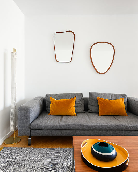Ovo Mirror - Walnut