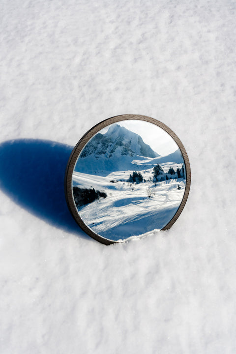 Miroir Bulle - Noyer