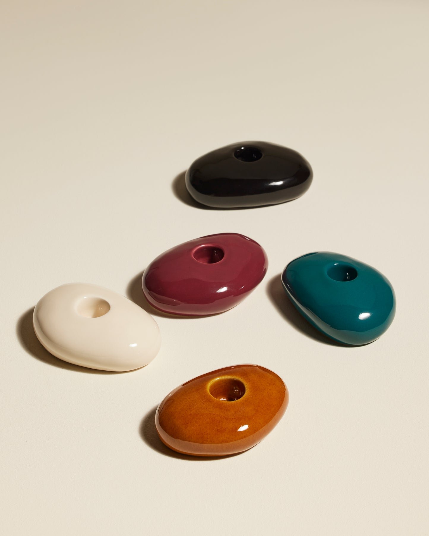 Bougeoir Stone - Noir design Maison Sarah Lavoine Noir Céramique 10 cm 3,5 cm  3