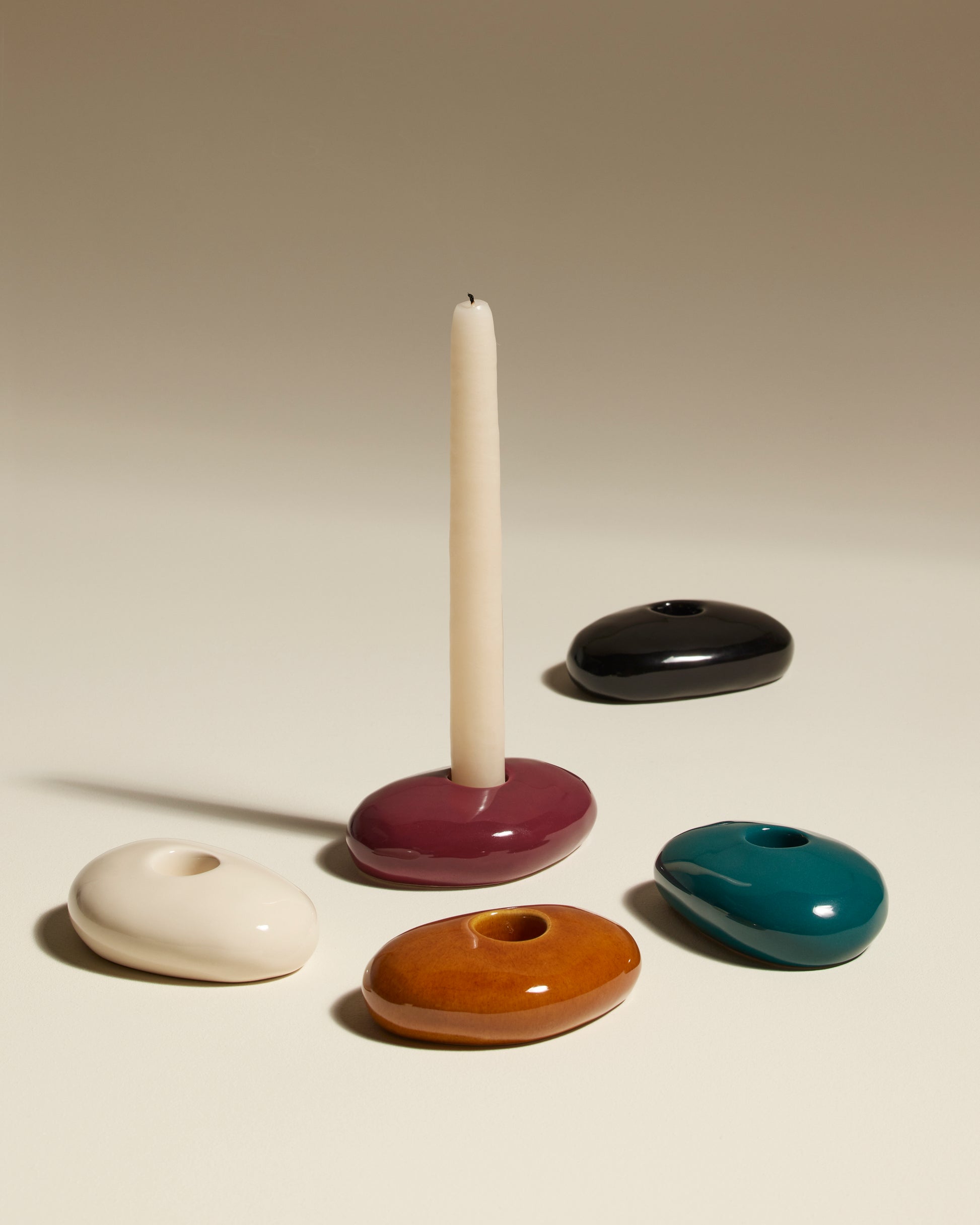 Bougeoir Stone - Noir design Maison Sarah Lavoine Noir Céramique 10 cm 3,5 cm  4