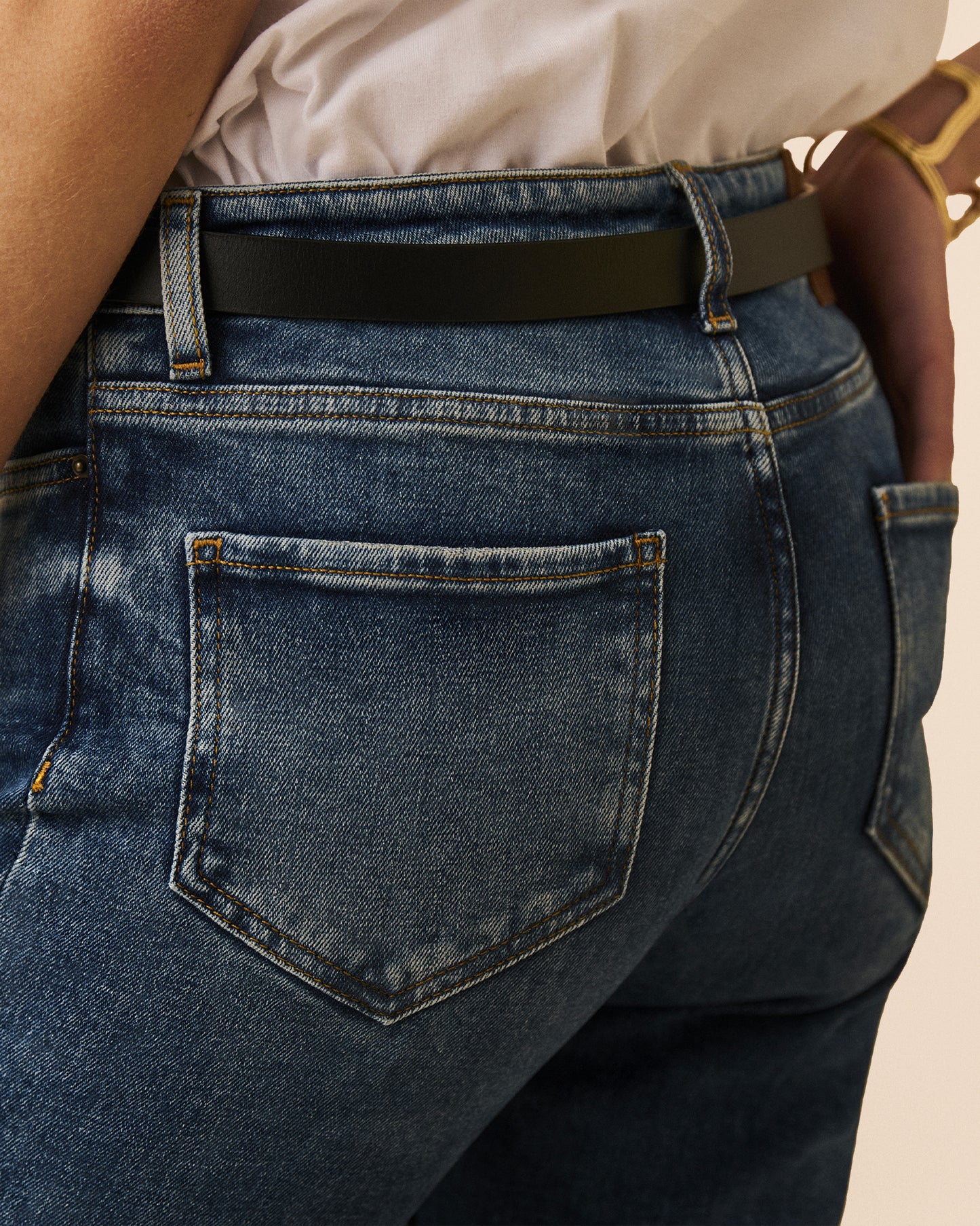 Jean Flare John - Bleu fluide, chic Maison Sarah Lavoine Bleu Minuit Coton 4