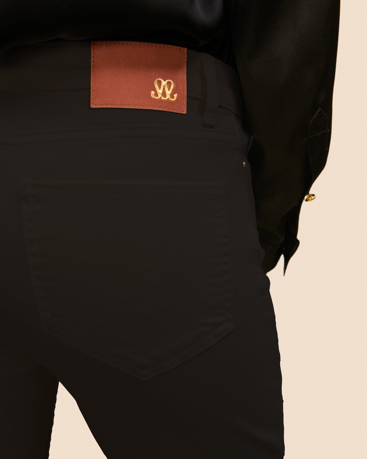 Jean Flare John - Noir fluide, chic Maison Sarah Lavoine Noir Coton 3